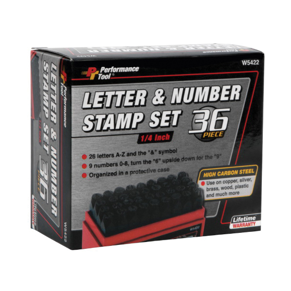 Performance Tool LETTERNUMBER STAMP, 36PK W5422
